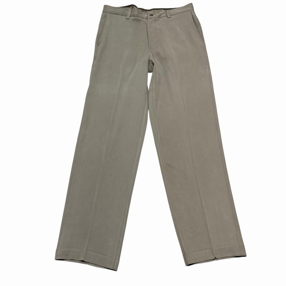Tommy Bahama 98% Silk 2% Spandex Dress Pants Taupe Men's Size 32 x 33
